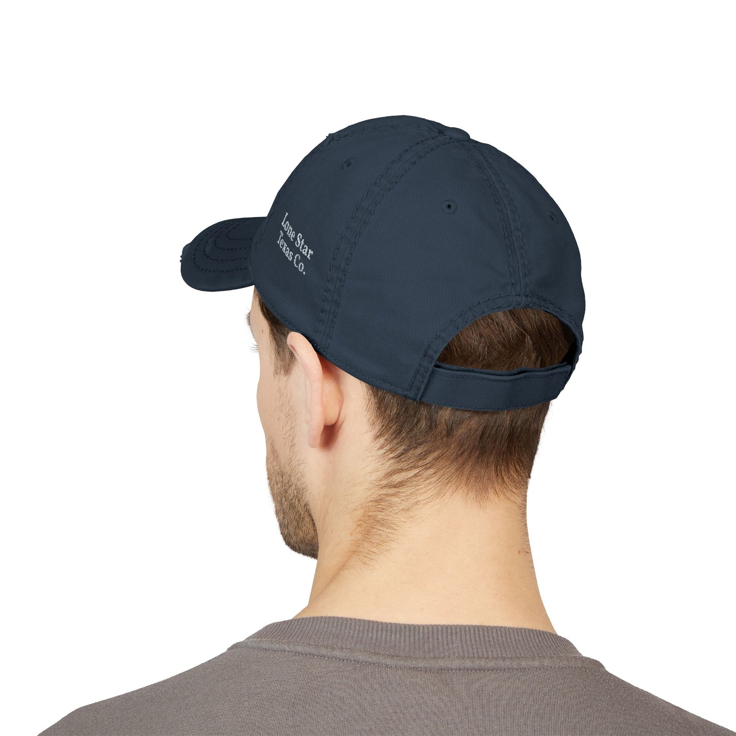 Texas Flag Distressed Hat — Embroidered Lone Star Cap