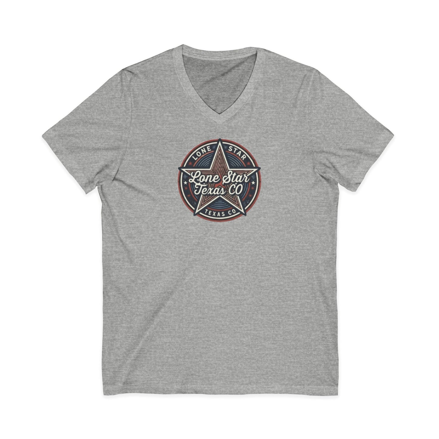 Lone Star Texas Co. V-Neck Tee — Vintage Rustic Texas Pride T‑Shirt